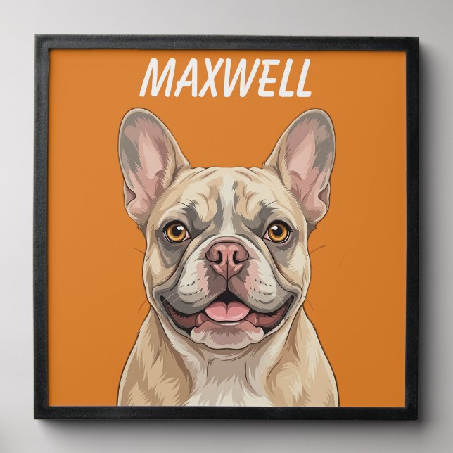 Custom Pet Portraits Using Pet Photo Personalized  Peel And Stick Photo Tile (Front Set)