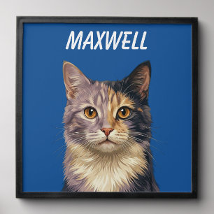 Custom Pet Portraits Using Pet Photo Personalized  Peel And Stick Photo Tile