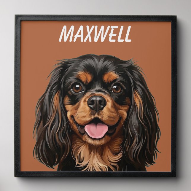 Custom Pet Portraits Using Pet Photo Personalized  Peel And Stick Photo Tile (Front Set)