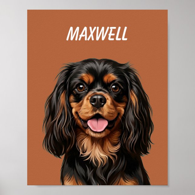 Custom Pet Portraits Using Pet Photo Personalized  Poster (Front)