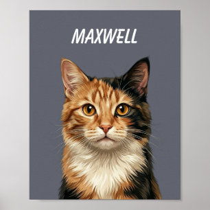 Custom Pet Portraits Using Pet Photo Personalized Poster