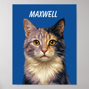 Custom Pet Portraits Using Pet Photo Personalized Poster