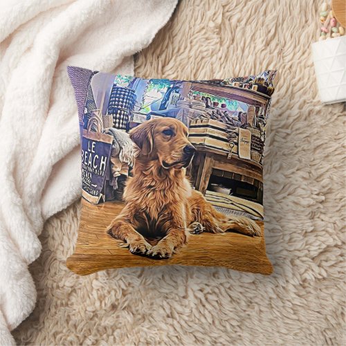Custom Pet Print Throw Pillow  Personalized 16x16