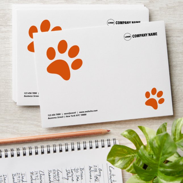 Custom Pet Sitter Envelope (Stacked)