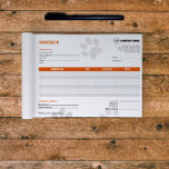 Custom Pet Sitter Invoice Notepad<br><div class="desc">Manage invoices efficiently while presenting a professional image to your clients.</div>