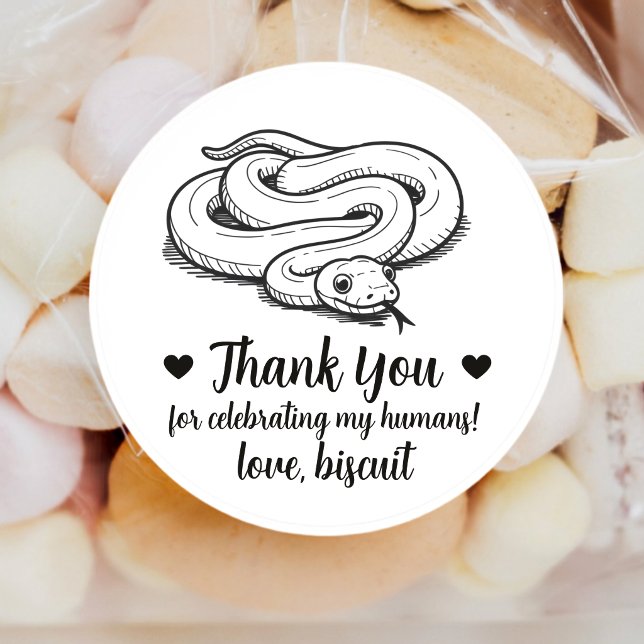 Custom Pet Snake Wedding Favor Stickers (Creator Uploaded)