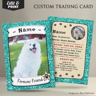 Custom Pet Trading Card, Therapy Dog Trading Calling Card