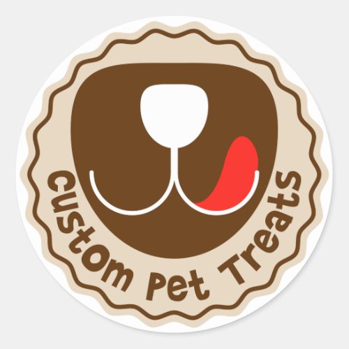 Custom Pet Treats Classic Round Sticker