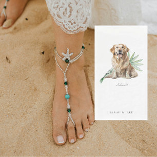 Custom Pet Tropical Wedding Guest Napkins