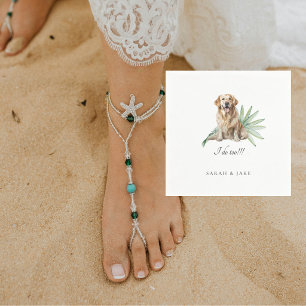 Custom Pet Tropical Wedding Napkins