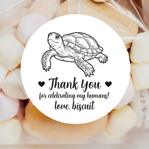Custom Pet Turtle Wedding Favor Stickers