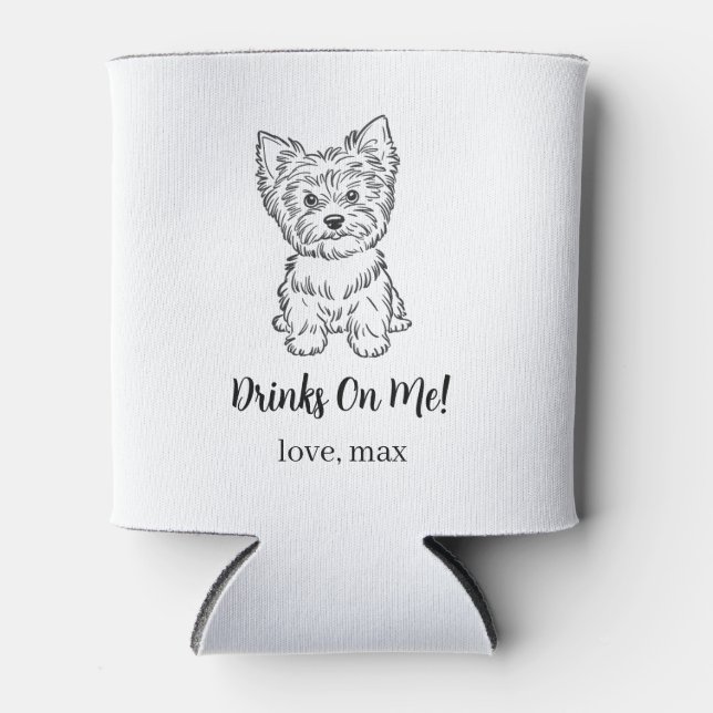 Custom Pet Wedding Can Cooler (Front)