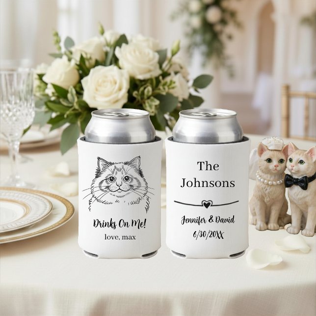 Custom Pet Wedding Can Cooler (Creator Uploaded)