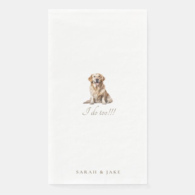 Custom Pet Wedding Guest Napkins (Front)