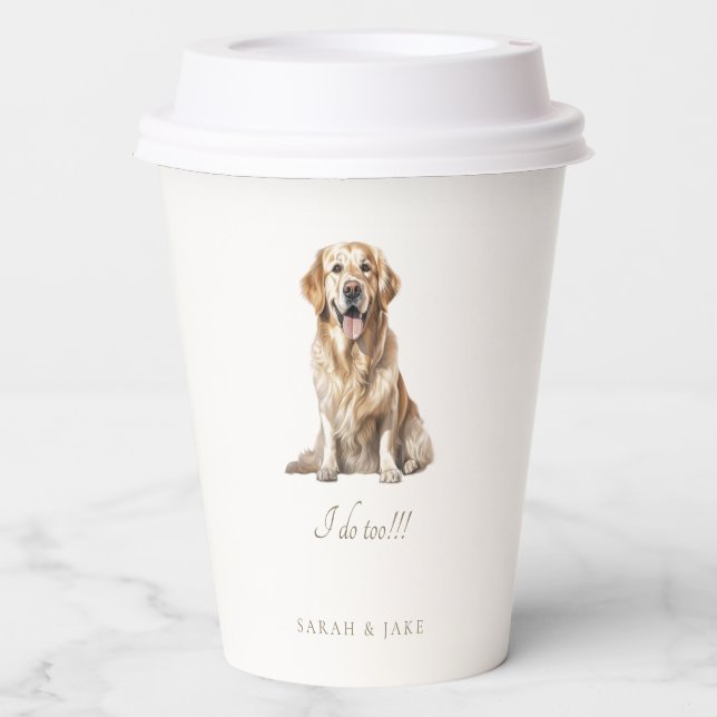 Custom Pet Wedding  Paper Cups (Front)