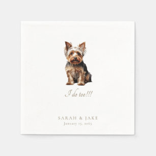 Custom Pet Wedding Yorkshire Terrier Napkins
