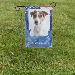 Custom Pet Who Needs Politics Garden Flag