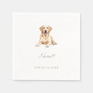 Custom Pet Yellow Lab Wedding Napkins