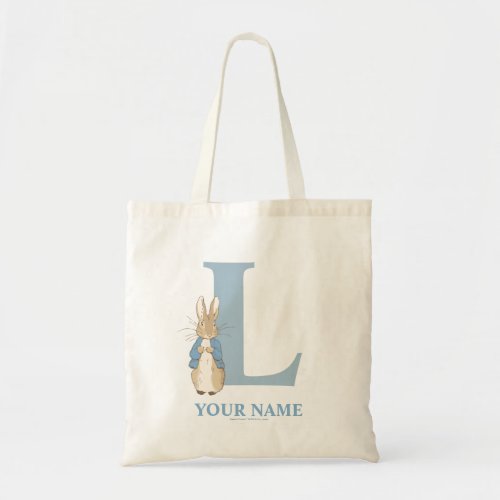 Custom Peter Rabbit _ Letter L Tote Bag