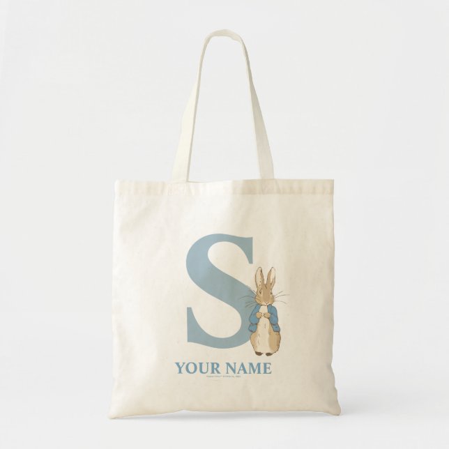 Custom Peter Rabbit - Letter S Tote Bag (Front)