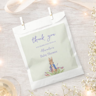 Custom Peter the rabbit Baby shower Thank You Favor Bag