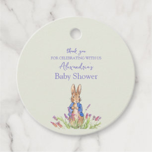 Custom Peter the rabbit Baby shower Thank You Favor Tags