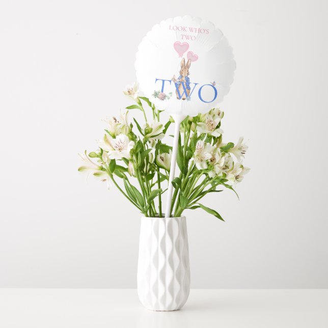 Custom Peter the rabbit balloons 2nd Birthday (Vase)