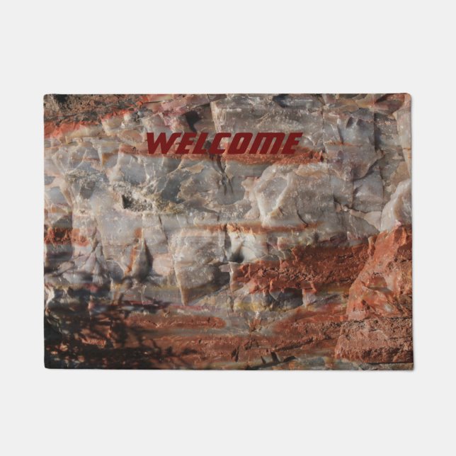 Custom Petrified Wood Doormat (Front)
