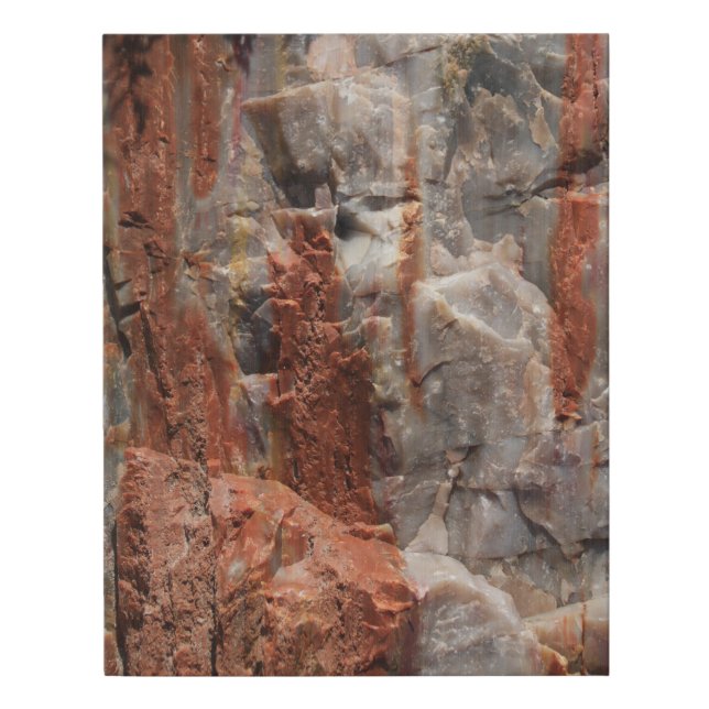 Custom Petrified Wood Quartz Faux Canvas Print (Front)