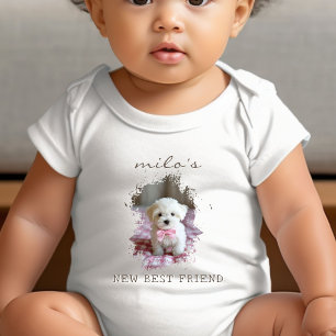 Custom [Pet's Name] NEW BEST FRIEND Baby Bodysuit