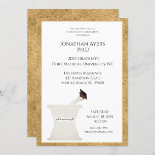 Custom Pharmacist Graduation Invitation
