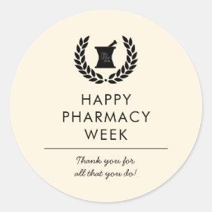 Custom Pharmacist Pharmacy Tech Appreciation Classic Round Sticker