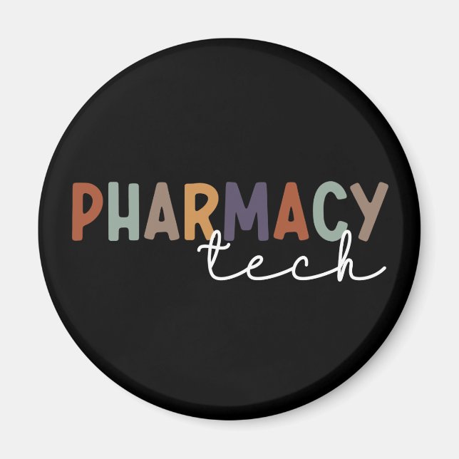 Custom Pharmacy Tech Retro Pharmacy Technician Magnet (Front)