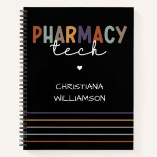 Custom Pharmacy Tech Retro Pharmacy Technician Notebook