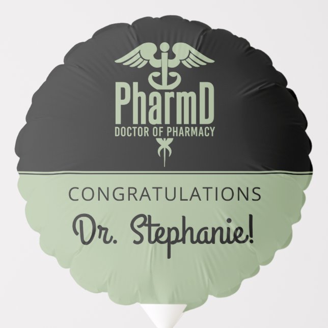 Custom PharmD Doctor of Pharmacy Graduation Party Balloon (Front)