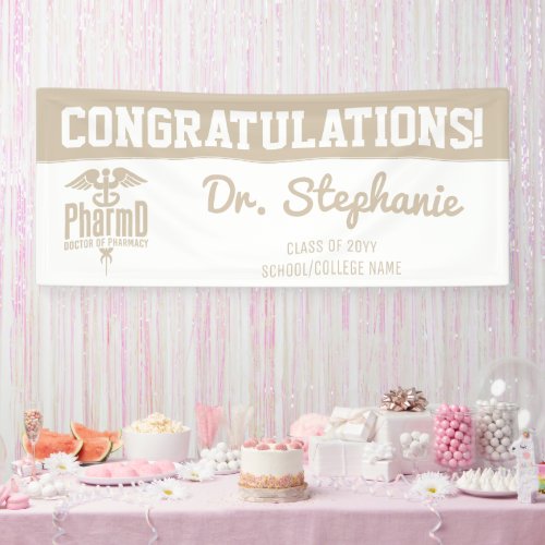 Custom PharmD Doctor of Pharmacy Graduation Party Banner