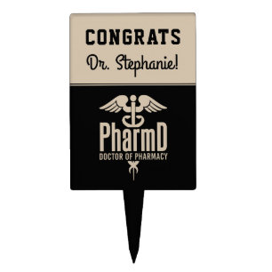 Custom PharmD Doctor of Pharmacy Graduation Party Cake Topper