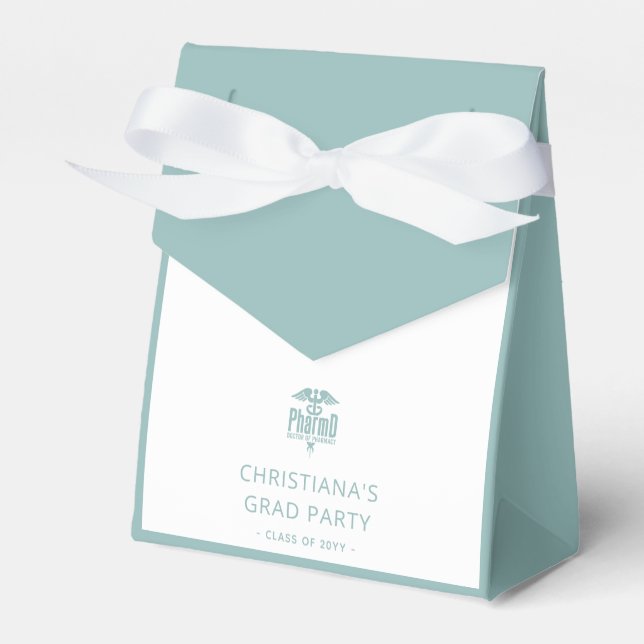 Custom PharmD Doctor of Pharmacy Graduation Party Favor Boxes (Front Side)