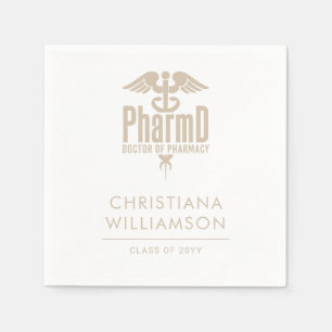 Custom PharmD Doctor of Pharmacy Graduation Party Napkins