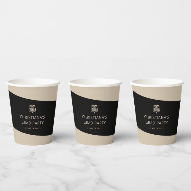 Custom PharmD Doctor of Pharmacy Graduation Party Paper Cups (Multi)