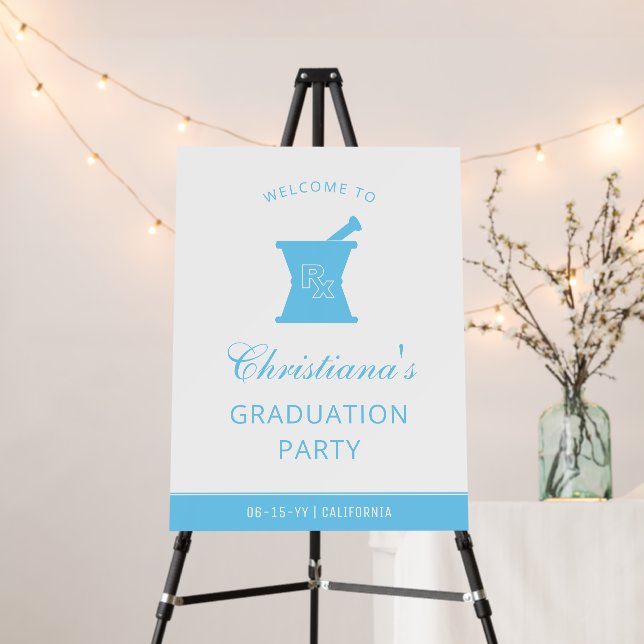 Custom PharmD Pharmacy Graduation Welcome Sign (In Situ (Stand))