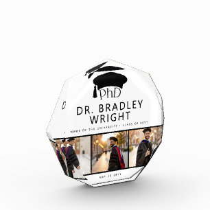Custom PhD Doctoral Grad Hat Doctoral Graduation Photo Block