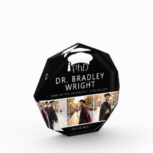 Custom PhD Doctoral Grad Hat Doctoral Graduation Photo Block