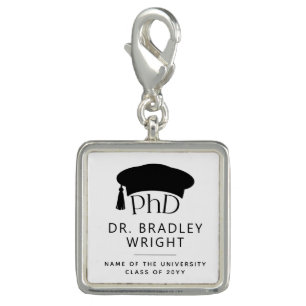 Custom PhD Doctoral Hat Doctoral Degree Graduation Charm