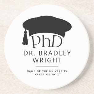 Custom PhD Doctoral Hat Doctoral Degree Graduation Coaster