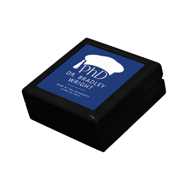 Custom PhD Doctoral Hat Doctoral Degree Graduation Gift Box (Side)