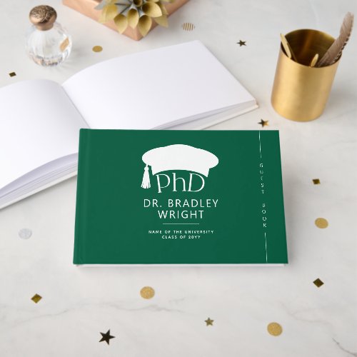 Custom PhD Doctoral Hat Doctoral Degree Graduation Guest Book