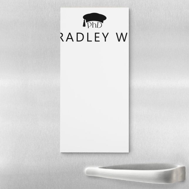 Custom PhD Doctoral Hat Doctoral Degree Graduation Magnetic Notepad (In Situ)