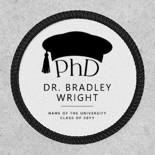 Custom PhD Doctoral Hat Doctoral Degree Graduation Patch