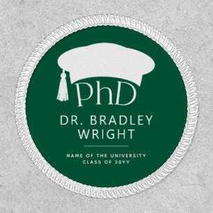 Custom PhD Doctoral Hat Doctoral Degree Graduation Patch